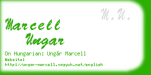 marcell ungar business card
